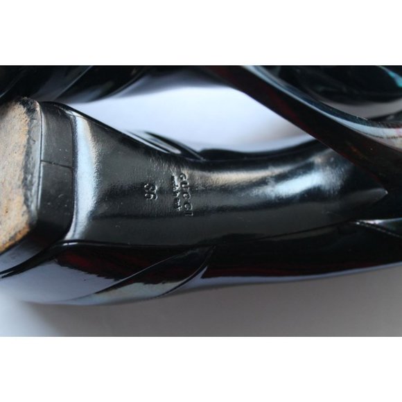 Gucci Oil Slick Platform Stiletto Heels Black Size 36 - Picture 10 of 13
